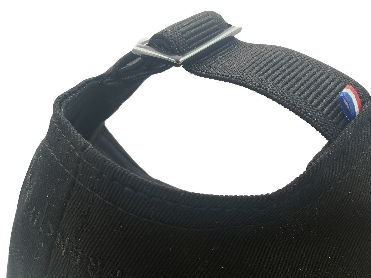 casquette noire unisexe haut de gamme élastique upcyclé